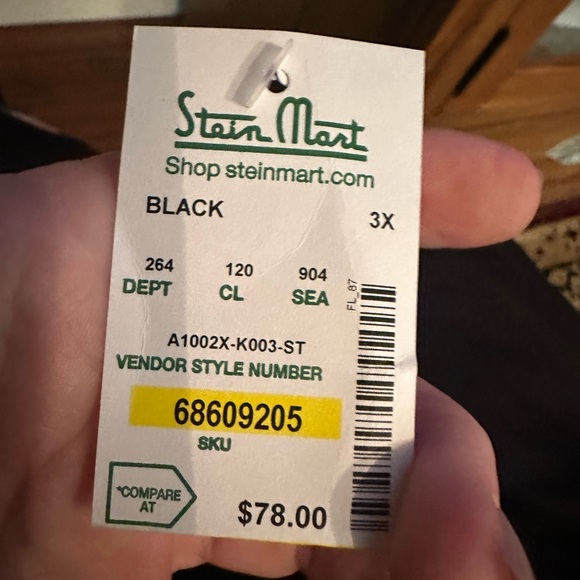 Plus Size 3X ChaChaVente long sleeve pearl top NWT - Picture 5 of 7